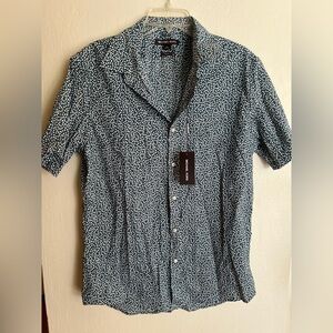 Michael Kors Men's Short Sleeve Patterned Shirt